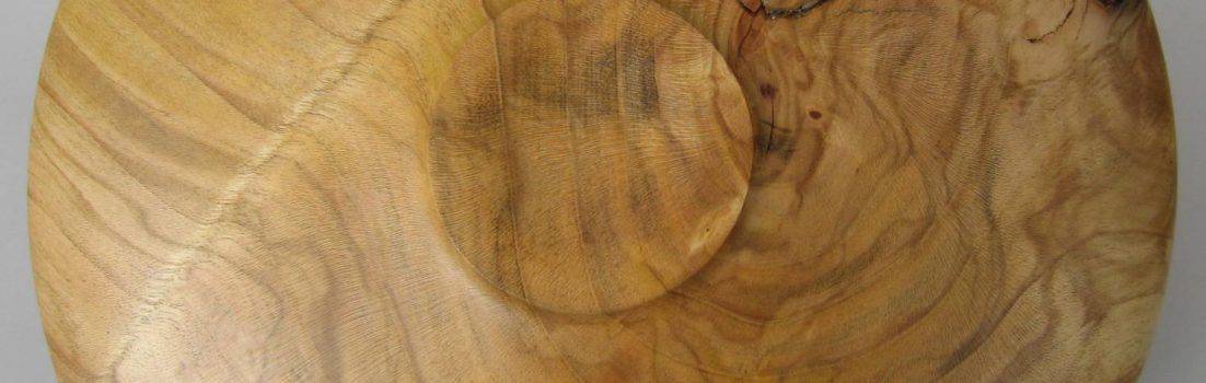 Cherry Platter 250mm - root burl(3) - David Woollard